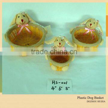 China supplier handmade plastic lovely gift baskets