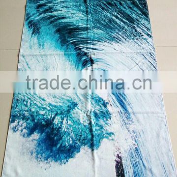 Digtial/reactive printing Full color Front side velour Custom design Summer beach Towels