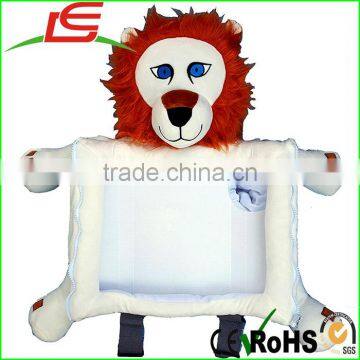 Stuffed Plush Animal Lion 4-in-1 Blanket Travel Tray Children's Pillow Backpack