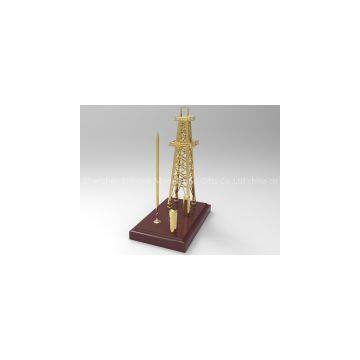 Diecast Oil Rig Derrick Model With Pen Holder photo-2