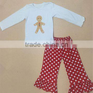 Newest selling super quality cartoon people pattern cute baby christmas outfits