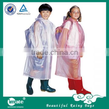 Cheap waterproof transparent children poncho for outdoor