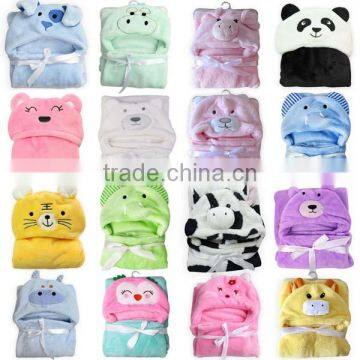 wholesale polar fleece baby robe hooded baby bathrobe