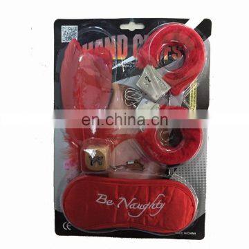 HH-0594 Sex Halloween Toys novelty hen party red plastic handcuffs for sex