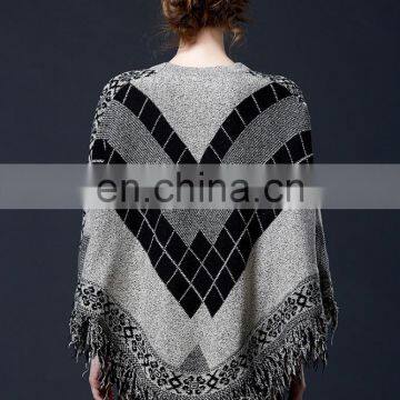 2015 Autumn Fashion Dress Women Wear Poncho Sweater Pullover Sweater photo-5