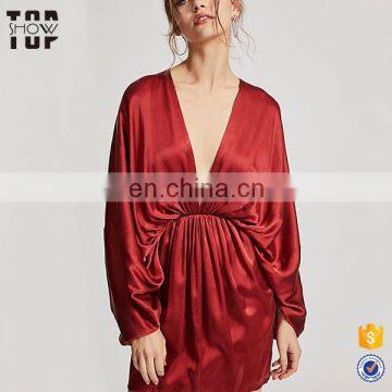 China suppliers back zipper closure latest sex red dress designs