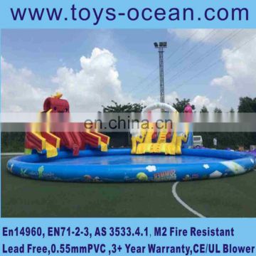 Water park giant inflatable slide for amusement