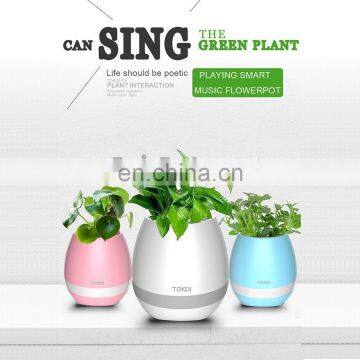 TOKQI K3 Waterproof Egg Intelligent Bluetooth Music Flower Pot Speaker With Touch Sensor Plant for Home Office photo-4
