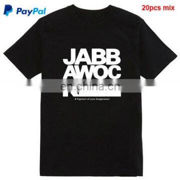 Small order accept 100% cotton big EU/US size custom t-shirt printing