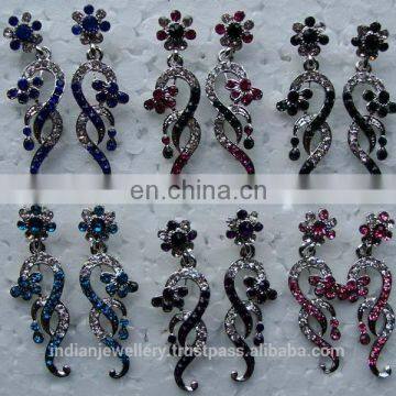 Antique Rhinestone Earrings Exporter, Rhinestone Earring Manufacturer photo-3