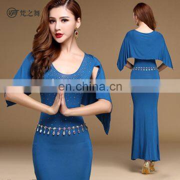 T-5141 Fashion Hot drill modal lady sexy belly dance long skirt