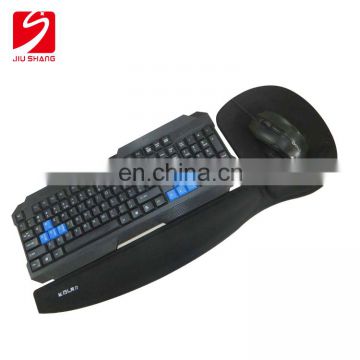 Custom computer keyboard mouse pad with wrist rest