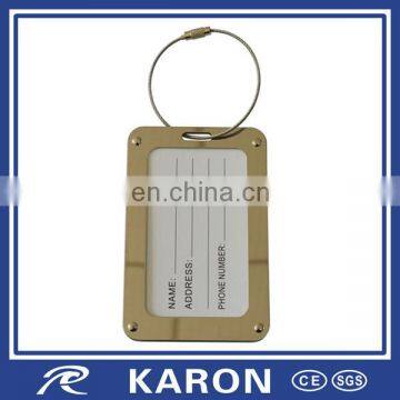 classic manufacturer make name luggage metal tag