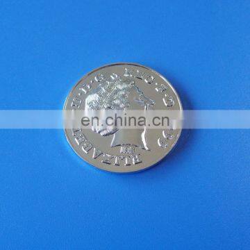 customized 3D raised logo silver coin custom antique copper coin with double side moulds