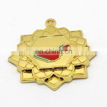 Gold plating shining surface stars shape custom medals