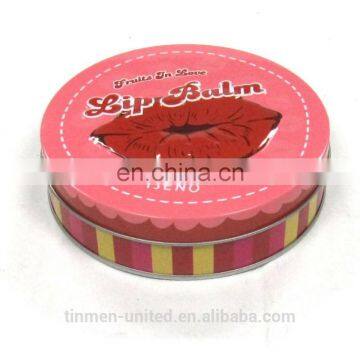 Nice lips balm box tin box gift tin box