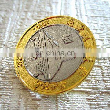 Custom Double Metal Colors Plating Commemorative Coins for Beijing University photo-2
