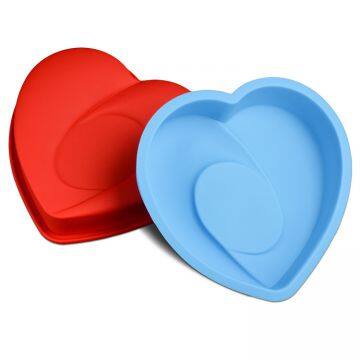 Free Sample Food Grade Heat resistant Nontoxic Silicone Cake Mold Baking Mousse Pudding Mold Tool Love Shape