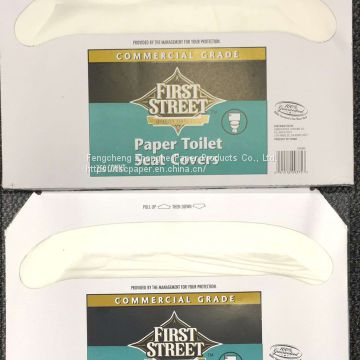 Half fold toilet seat paper cover