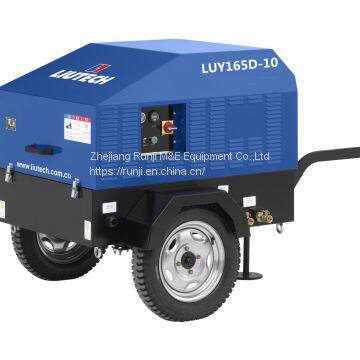 590 cfm /16.5 m3/min  10bar LUY165D-10 of motor-driven portable machine air compressor screw compressor for sale