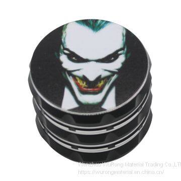 D63mm&H50mm Aluminium Alloy 4-layer White Line Colour Printing Comic and Animation Smoking Grinder Tobacco Grinder photo-3