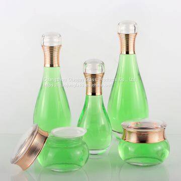 High Quality Cosmetic Pump Skin Care Lotion Glass Bottle