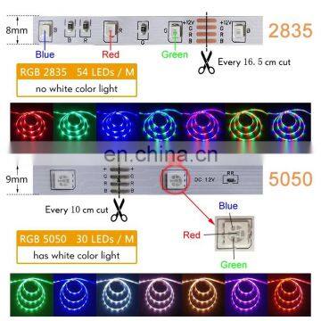LED Strip 2835 Multi-Color Kit RGB Led Light Tape DC12V Waterproof Flexible LED Light Flexible With Remote Supply for Indoor