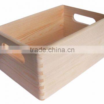 Accept OEM Natural Color Pine Wood Crate