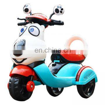 Поставка от завода. Пластиковые мотоциклы для детей с живой музыкой, прочные, с 6В аккумулятором, электрические, милые мотоциклы в виде собаки и карикатурного медведя для детей