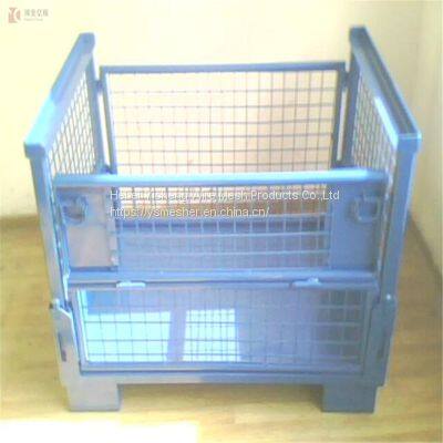 Whole Sale Price Foldable Collapsible Steel Storage Cage Wire Mesh Container photo-5