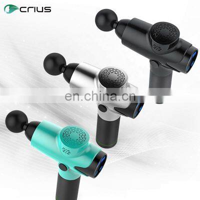 CRIUS handheld cordless deep muscle tissue sports vibration massage gun with LED touch screen