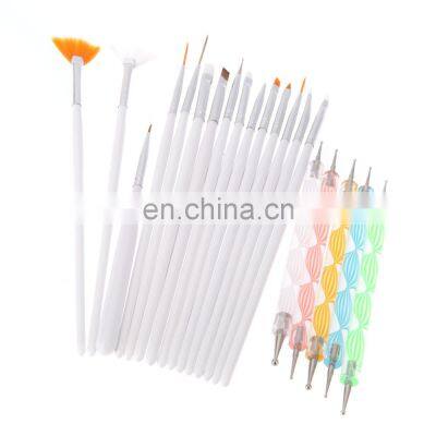 Design Painting Dotting Detailing Nail Art Pen Brushes Bundle Tool Kit Set Nail Brush 20pcs/Set Nail styling tools