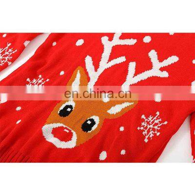 Wholesale Women Custom Red Christmas Ugly Pullover Sweater photo-5
