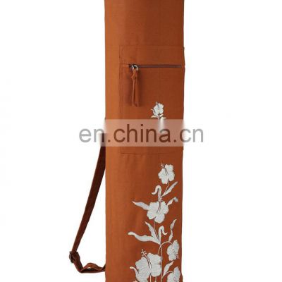 Handwork embroidery with adjustable Stripe yoga mat carry bag