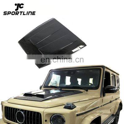 W464 G63 Car Bonnet Carbon Fiber Hood Vents for Mercedes Benz G500 G550 G63 AMG 2019