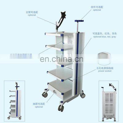 Advanced Plastic Hospital Emergency Trolley ABS Endoscopy System Patient Monitor Cart photo-5