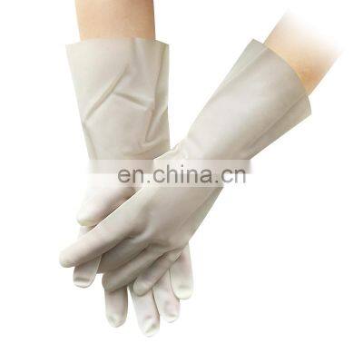 Wholesale 32cm milky white translucent puncture-proof nitrile gloves for kitchen