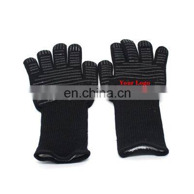 TE101 Insulated 932f aramid bbq Glove extreme heat resistant Barbecue Gloves Oven Mitts