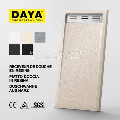 Custom size & color solid surface irregular custom acrylic shower base tray