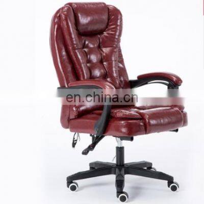 Cheap Price Manufacturer High Quality Tested Certificate Leather Ergonomic Massage Swivel Reclining Office Chair for Adult photo-5