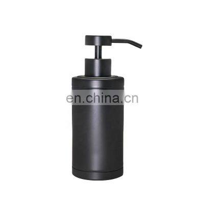 300ml 350ml Beautiful Black Boston Round Perfume Glass Spray Bottle Soap Dispenser Shampoo Bottle With Lotion Pump 20/410