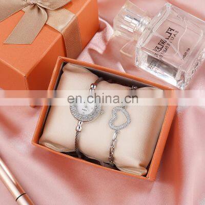 ZONMFEI ZM033-B 2Pcs Sets Ladies Quartz Wristwatch Bracelet Gift Box Women's Watch Set photo-2