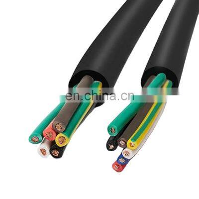 7core heat resistance silicon rubber cable 16awg 22awg general purpose rubber sheathed cable