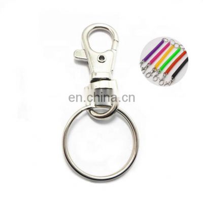 Hardware Metal Lock Key Ring With Swivel Lobster Clasp Snap Hook