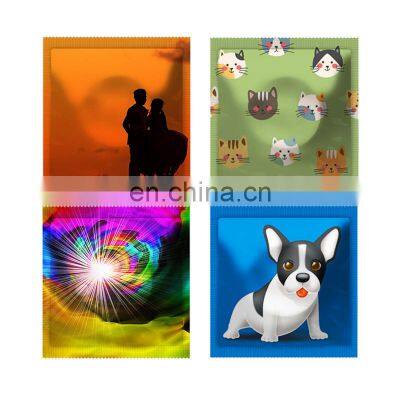 Eco Friendly Materials Custom Printing Aluminum Foil Plastic Film Roll Sachet Bag Condom Packaging Bags With Logo photo-4