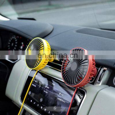 Factory Price Car Cooling Fan 3 Speeds Adjustment USB Rechargeable Mini Fan for Car 360 Degree Rotatable Car Fans photo-3