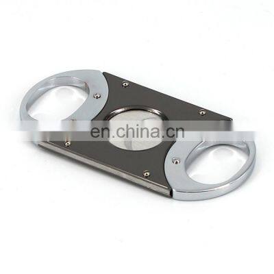 Wholesale High Quality Stainless Steel Double Blade Free Custom Logo Cigar Cutter photo-4