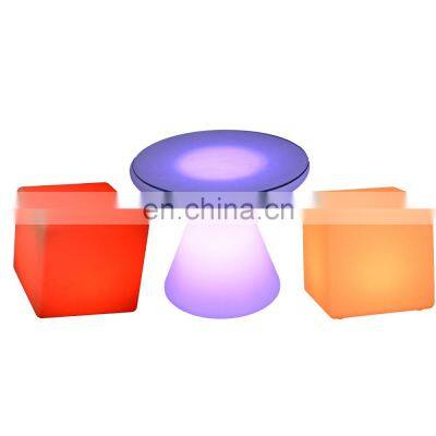 changing color light plastic bar stool cube led chair led cube lighting pool party chair