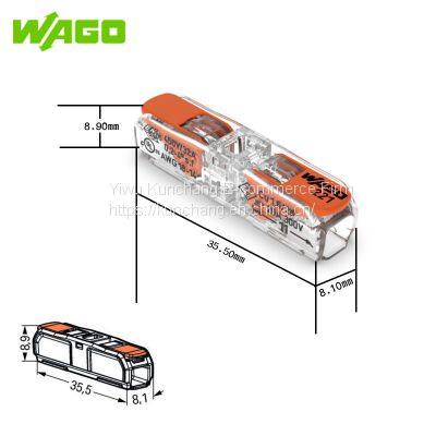 WAGO 221-2411 Push wire connector 1 in 1 out terminal block with lever