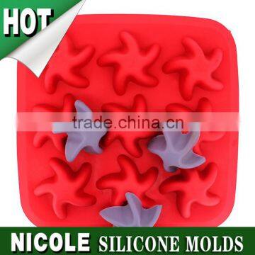 BC0004 nicole wholesale starfish silicone ice cube tray